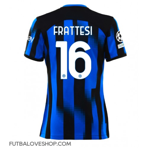 Dres Inter Milan Davide Frattesi #16 Domáci pre Ženy 2023-24 Krátky Rukáv